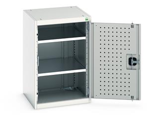 Bott Tool Storage Cupboards for workshops with Shelves and or Perfo Doors Bott Perfo Door Cupboard 525Wx525Dx800mmH - 2 Shelves